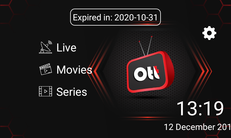 Screenshot OTT+ pluse IPTV App